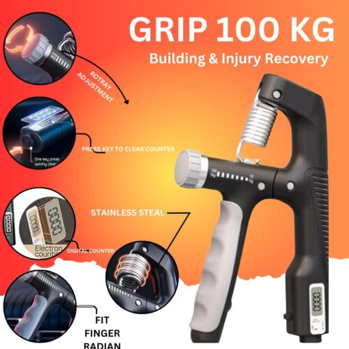 Sportex / LifeTop Hand Grip Strengthener with Adjustable Counting Grip for Muscle Building Wrist Training (Multicolor)- JHW025 - Tradedubai.ae Wholesale B2B Market