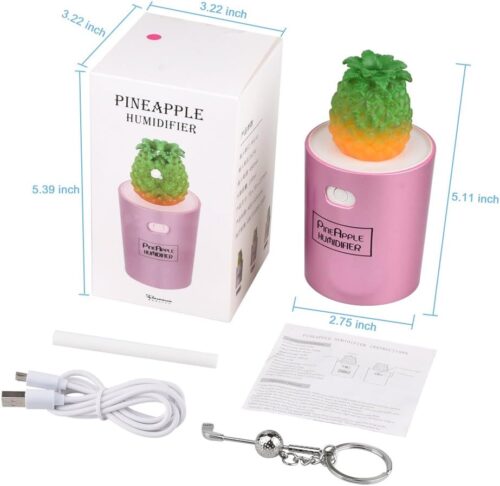 Cool Mist Humidifier-Desktop Pineapple Humidifier-Air Diffuser Purifier Ultrasonic Humidifiers for Bedroom Living Room-7 Colorful Atmosphere Night Lights and Automatic Shut-Off Protection - Tradedubai.ae Wholesale B2B Market