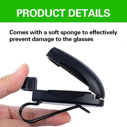Universal Auto Car Vehicle Sun Visor Mount Glasses Holder Clip Clamp Accessory Black 20*10*20cm - Tradedubai.ae Wholesale B2B Market