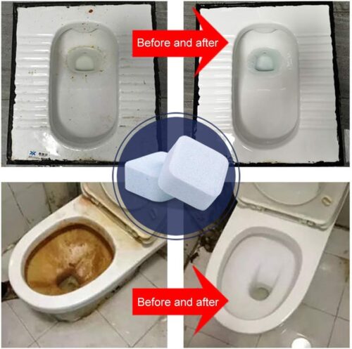 12-Piece Toilet Bowl Cleaner Bathroom Deodorant Effervescent Tablets White