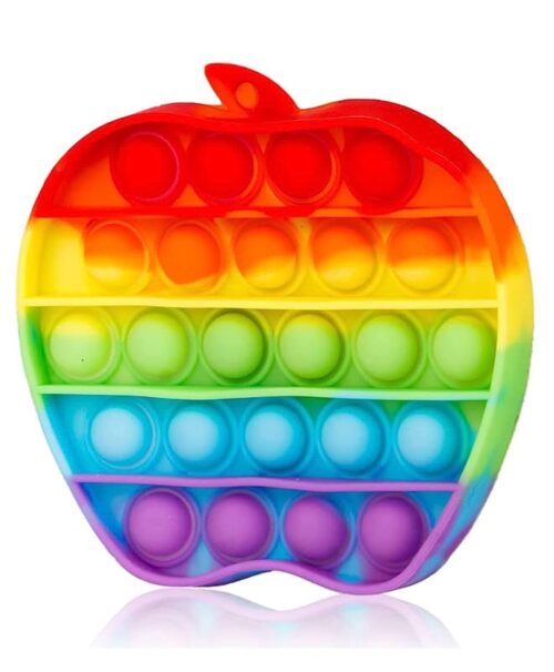 Pop It Fidget Toys, Big Push Pop Its Bubble Fidget Sensory Toy, Sensory Toys Novelty Gifts, Autism Special Needs Silicone Stress Relief Toys for Kids and Adults (Apple)