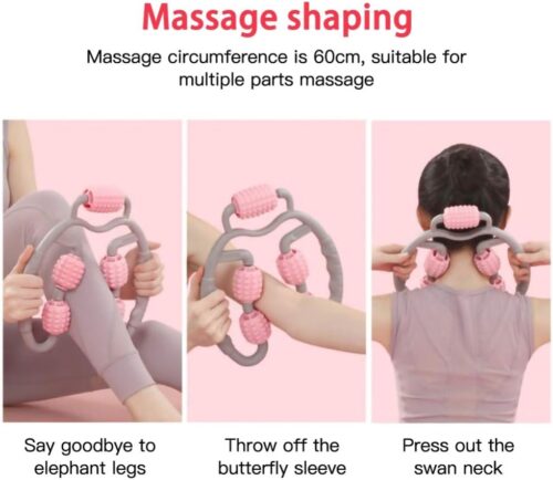 Massage Roller Legs Muscle Massager 5 Wheels Body Shaping Relaxation Roller Multifunction Ring Clamp Waist 360° Massager Pink - Tradedubai.ae Wholesale B2B Market Massage Roller Legs Muscle Massager 5 Wheels Body Shaping Relaxation Roller Multifunction Ring Clamp Waist 360° Massager Pink - Tradedubai.ae Wholesale B2B Market