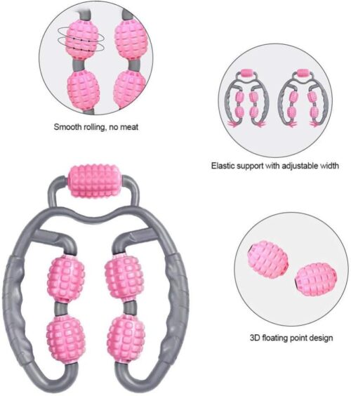 Massage Roller Legs Muscle Massager 5 Wheels Body Shaping Relaxation Roller Multifunction Ring Clamp Waist 360° Massager Pink - Tradedubai.ae Wholesale B2B Market Massage Roller Legs Muscle Massager 5 Wheels Body Shaping Relaxation Roller Multifunction Ring Clamp Waist 360° Massager Pink - Tradedubai.ae Wholesale B2B Market
