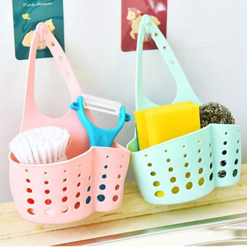 Kitchen Bathroom Sponge, Soap Silicone Hanging Organizer for Faucet Sink with Water Draining Holes (Multicolor) - Tradedubai.ae Wholesale B2B Market