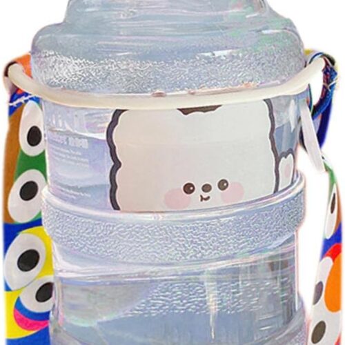 630ml Water Bottle Cute Mini Bucket Plastic Bottles Outdoor Sport Drinking Water Bottles Portable Large Capacity Cup