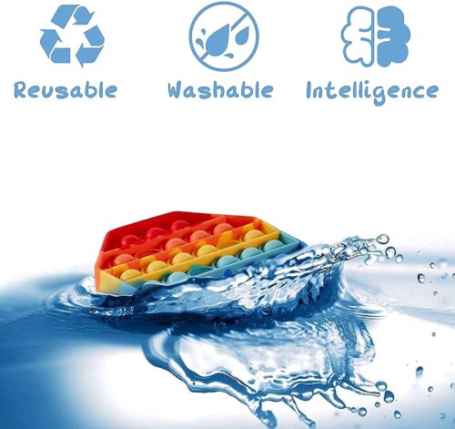 Pop It Fidget Toys, Silicone Push Pop Bubble Toy, Autism Special Needs Stress Relief Toy, Anti-Anxiety Fidget Toy Novelty Gifts for Kids Adults (Multicolor ) - Tradedubai.ae Wholesale B2B Market