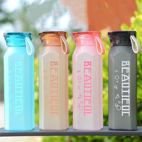 550ML Water Jug Fitness Water Bottle Transparent Frosted Plastic Square Cup Male And Female Outdoor Portable Water Cup Portable Rope Cup Drinking Water Bottles- Transparent Pink1 - Tradedubai.ae Wholesale B2B Market 550ML Water Jug Fitness Water Bottle Transparent Frosted Plastic Square Cup Male And Female Outdoor Portable Water Cup Portable Rope Cup Drinking Water Bottles- Transparent Pink - Tradedubai.ae Wholesale B2B Market