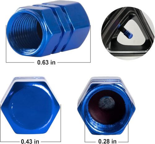 4 Pieces Tire Stem Valve Caps Wheel Valve Covers Car Dustproof Tire Cap, for Cars, SUV, Trucks, Motorcycles and Bike Wheel