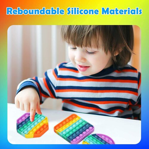 Pop It Fidget Toys, Silicone Push Pop Bubble Toy, Autism Special Needs Stress Relief Toy, Anti-Anxiety Fidget Toy Novelty Gifts for Kids Adults (Multicolor ) - Tradedubai.ae Wholesale B2B Market