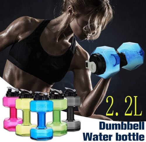 Sportex 2.2L Dumbbell Shape Water Bottle, PETG Eco-Friendly Sports Fitness Exercise Water Jug for Gym, Yoga, Running, Outdoors, Cycling, and Camping – Bottle 2607 - Tradedubai.ae Wholesale B2B Market