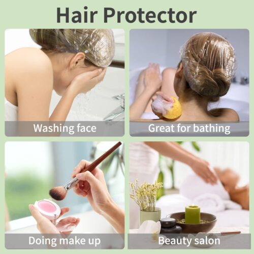 100 pieces Multi purpose Waterproof Shower Caps, Disposable Elastic Food Cover Wrap for Women Girls, Large, Travel Spa, Hotel and Hair Salon, Home Use - Tradedubai.ae Wholesale B2B Market