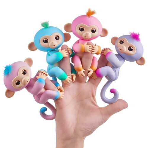 Finger Monkey Sensor Toy - 6 Ways Interactive Baby Monkey Toy for Kids Birthday Gift for Boys (Multicolor)