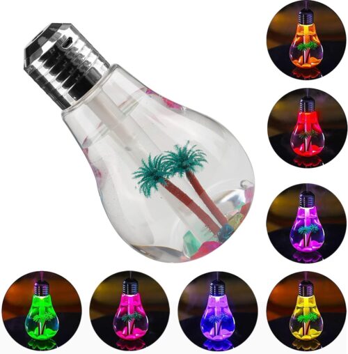 Colorful Light Bulb Humidifier Air Ultrasonic USB 400ML Essential Oil Diffuser Atomizer Freshener Mist Maker For Home Office ( Silver) - Tradedubai.ae Wholesale B2B Market Colorful Light Bulb Humidifier Air Ultrasonic USB 400ML Essential Oil Diffuser Atomizer Freshener Mist Maker For Home Office ( Silver) - Tradedubai.ae Wholesale B2B Market