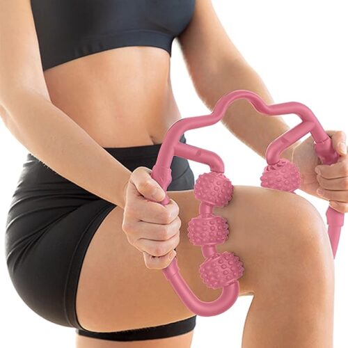 Massage Roller, Legs Muscle Massager, 5 Wheels Body Shaping Relaxation Roller, Multifunction Ring Clamp Waist 360° Massager- Pink - Tradedubai.ae Wholesale B2B Market Massage Roller, Legs Muscle Massager, 5 Wheels Body Shaping Relaxation Roller, Multifunction Ring Clamp Waist 360° Massager- Pink - Tradedubai.ae Wholesale B2B Market