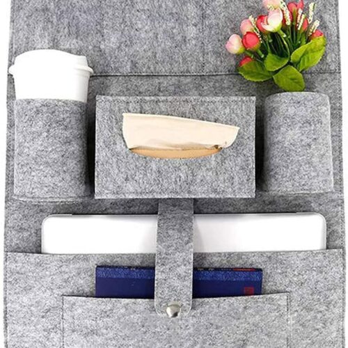 1pc universal car back seat storage bag organizer felt storage bag 6 pockets organizer hanging car accessories