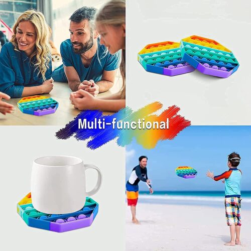 Pop It Fidget Toys, Silicone Push Pop Bubble Toy, Autism Special Needs Stress Relief Toy, Anti-Anxiety Fidget Toy Novelty Gifts for Kids Adults (Multicolor ) - Tradedubai.ae Wholesale B2B Market