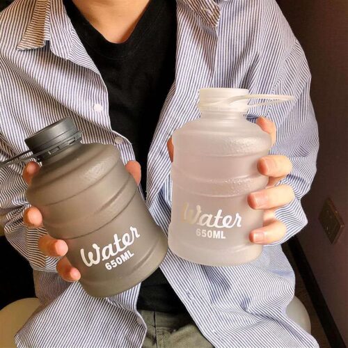 650ml Mini Plastic Water Cup Portable Leakproof Water Jug , Cute Drinks Bottles Creative Mineral Water Bucket Water Bottles - Tradedubai.ae Wholesale B2B Market