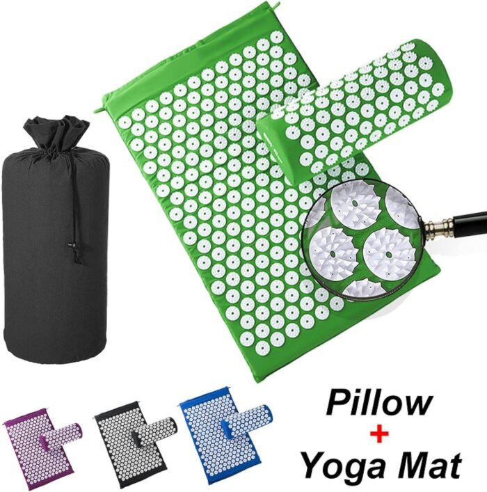 Massage Mat Acupressure Mat Lotus Spike Relieve Back Body Pain Spike Applicator Kuznetsova Yoga Mat Bag massage sofa cushion ( Multicolor) - Tradedubai.ae Wholesale B2B Market