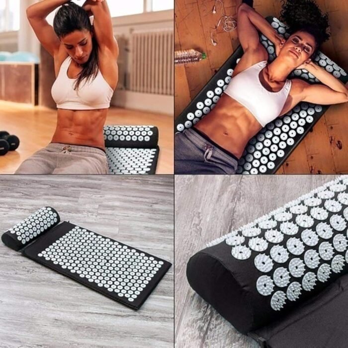 Massage Mat Acupressure Mat Lotus Spike Relieve Back Body Pain Spike Applicator Kuznetsova Yoga Mat Bag massage sofa cushion ( Multicolor) - Tradedubai.ae Wholesale B2B Market