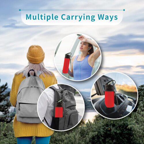 600 ml Reusable Water Bottle, Foldable Water Bottle, Flexible Collapsible Water Bottle for Hiking, Adventure, Travel, Festival ( Red) - Tradedubai.ae Wholesale B2B Market