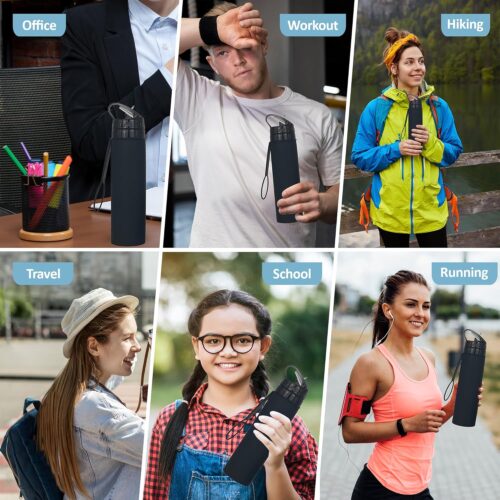 600 ml Reusable Water Bottle, Foldable Water Bottle, Flexible Collapsible Water Bottle for Hiking, Adventure, Travel, Festival (Black) - Tradedubai.ae Wholesale B2B Market 600 ml Reusable Water Bottle, Foldable Water Bottle, Flexible Collapsible Water Bottle for Hiking, Adventure, Travel, Festival (Black) - Tradedubai.ae Wholesale B2B Market