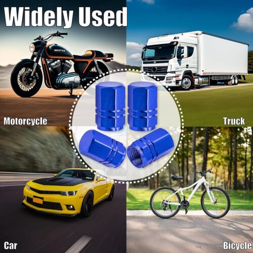 4 Pieces Tire Stem Valve Caps Wheel Valve Covers Car Dustproof Tire Cap, for Cars, SUV, Trucks, Motorcycles and Bike Wheel