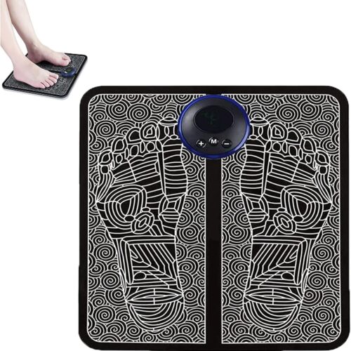 LORDEX Electric EMS Foot Massage Pad, Feet Acupuncture Stimulator, Foot Massage Muscle Cushion, Foot Massager, Foot Massage Machine for Home, Office and Travel