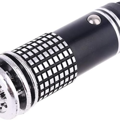 Car air Purifier HJ Car air Purifier 6V Mini car Fresh air Negative ion ion Purifier Oxygen bar Ozone ion Generator Cleaner auto Parts (Black)