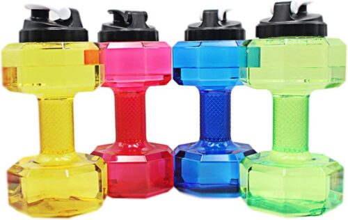 Sportex 2.2L Dumbbell Shape Water Bottle, PETG Eco-Friendly Sports Fitness Exercise Water Jug for Gym, Yoga, Running, Outdoors, Cycling, and Camping - Bottle 2607 - Tradedubai.ae Wholesale B2B Market