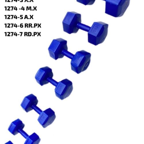 Lordex Non-Slip, Hexagon Shape, Dumbbell Set for Arm Exercise Power Set of 2-Blue