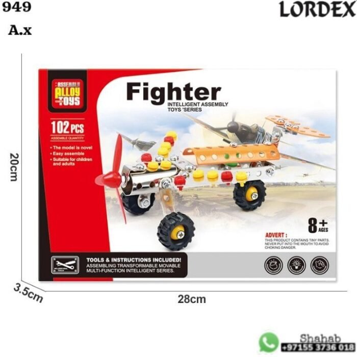 Fighter Aircraft Building Block Durable Kids Alloy Juguetes Children Educational Metal Assembly Battle Plane Toy