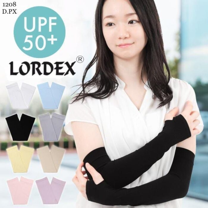 LORDEX Arm Glove Sleeves Female Spring and Autumn Thin Long Fingerless Gloves Casual Soft Fashion Gloves Arm Warmer