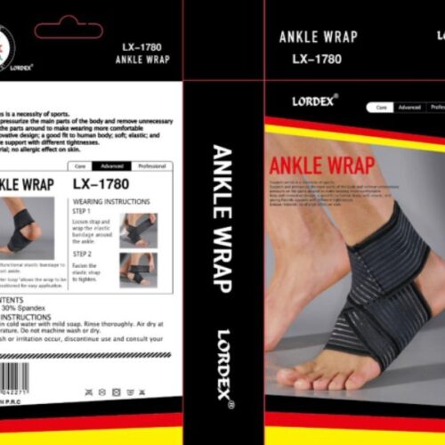 LORDEX Elastic Ankle Brace Support Compression Wrap Movement Protection Ankle Sport Fitness Guard Band for Sprained Ankle, Achilles Tendon, Pain Relief, Recovery, Fitness, Weightlifting, Running-Women & Men