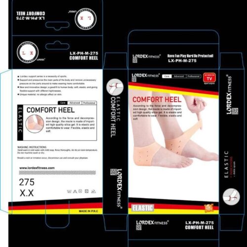 LORDEX Half Moisturizing Gel Heel Protector Socks For ed Foot Skin Care Transparent (Multi Color)