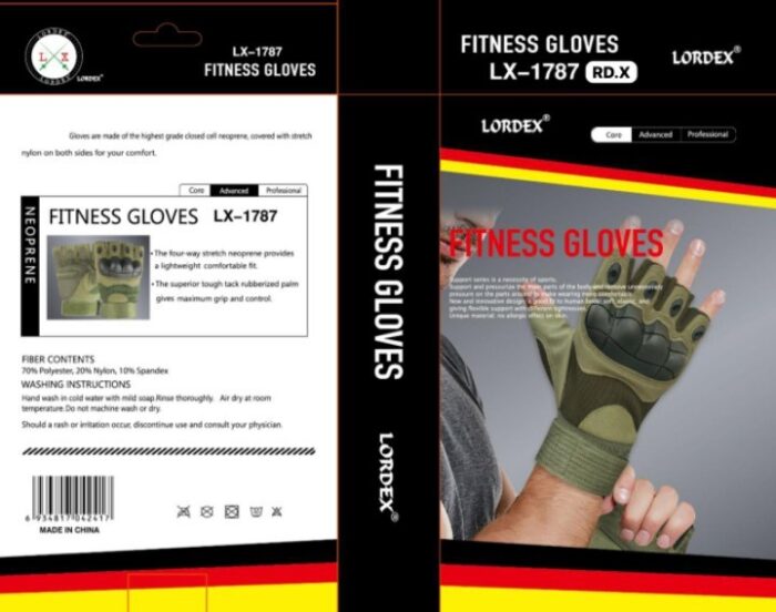 LORDEX Men's Outdoor Fingerless Gloves Half Finger Gloves Breathable Workout Gloves for Climbing Cycling Hunting - Tradedubai.ae Wholesale B2B Market
