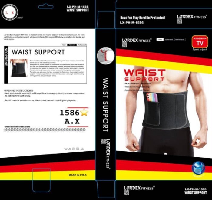 LORDEX Sweat-Inducing Waist Belt for Fat Burning Sweating Fat Loss Fitness Tummy Tuck and Lumbar Support