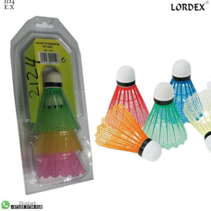 Lordex Badminton Shuttlecocks Birdies, Plastic Colorful Training Badminton Birdies Balls Hitting Practice for Youth Players Indoor and Outdoor, Random