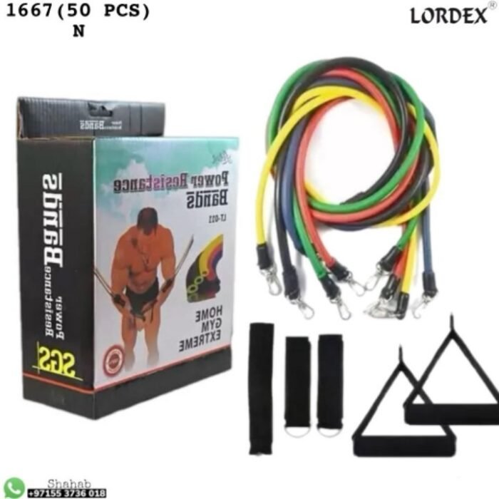 Lordex Fitness Tension Rope Elastic Band Training Resistance Rope Men Women