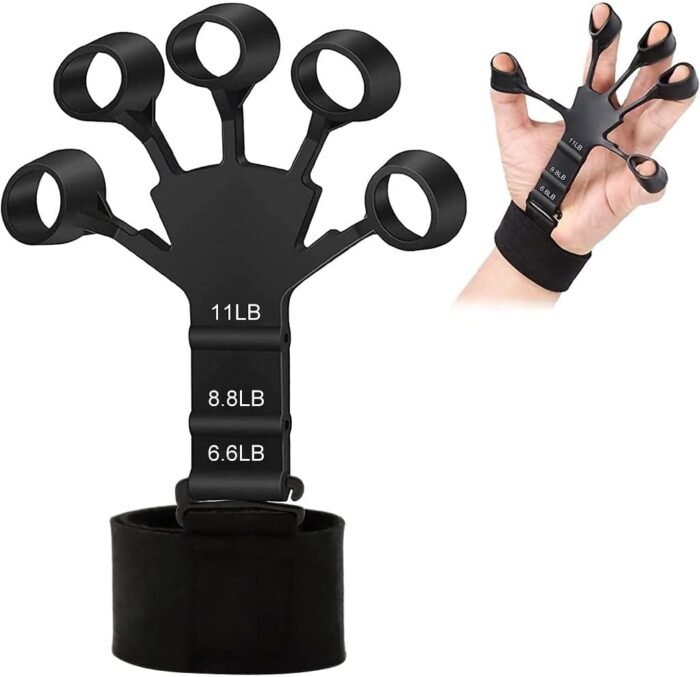Lordex Finger Gripper Finger Exerciser Silicone Grip Strength Trainer with 3 Adjustable Resistance, Wrist Fixing Finger Stretcher Trainer Stress Relief Improve Hand Finger Dexterity - Tradedubai.ae Wholesale B2B Market