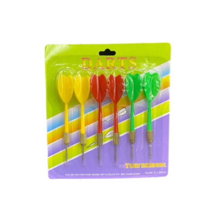 Lordex Steel Tip Darts Set, 6 Pieces - Multicolor