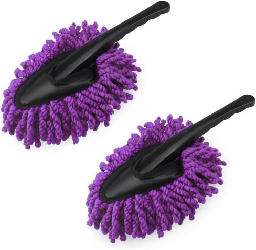 Microfiber Car Cleaning Brush, Broom Tool, Auto Cleaning Supplies, Accessories, Dust Remover, Wax Brush (Purple) - Tradedubai.ae Wholesale B2B Market