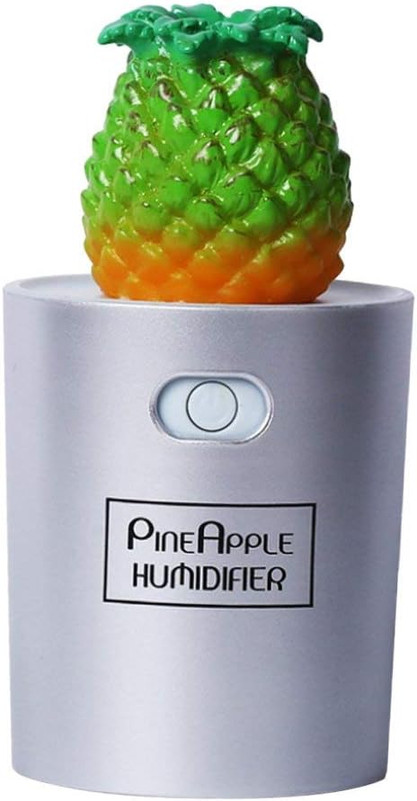 Modern 130ML Aroma Essential Oil Diffuser Ultrasonic USB Pineapple Air Humidifier for Office Car Home - Silver