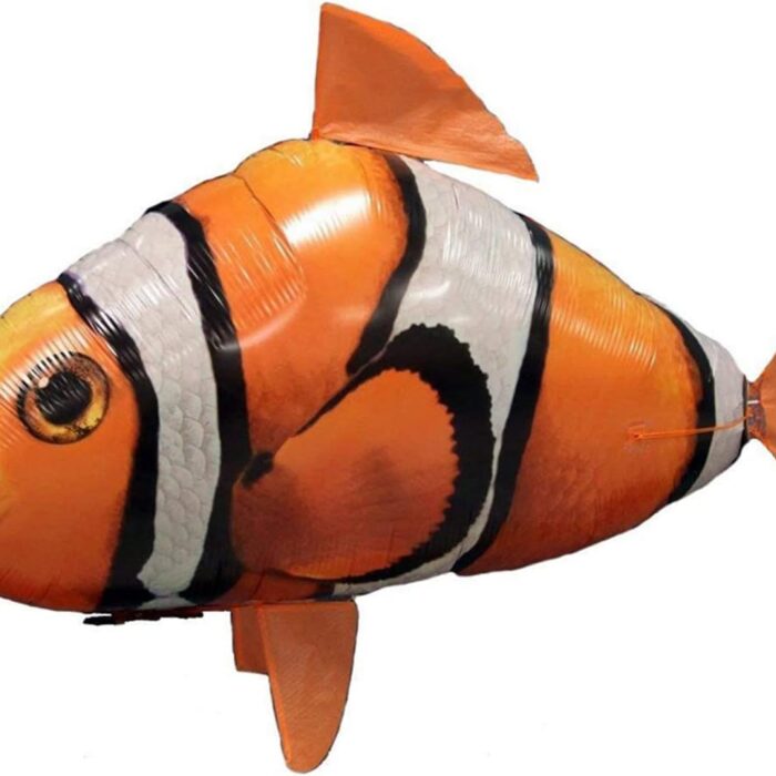 Remote Control Fish Flying Shark Balloon Remote Control，Inflated Rc Inflatable Balloon Shark Clownfish Decoration For The Office, Family, Birthday Party, Wedding, Indoor Play ( Multicolor)