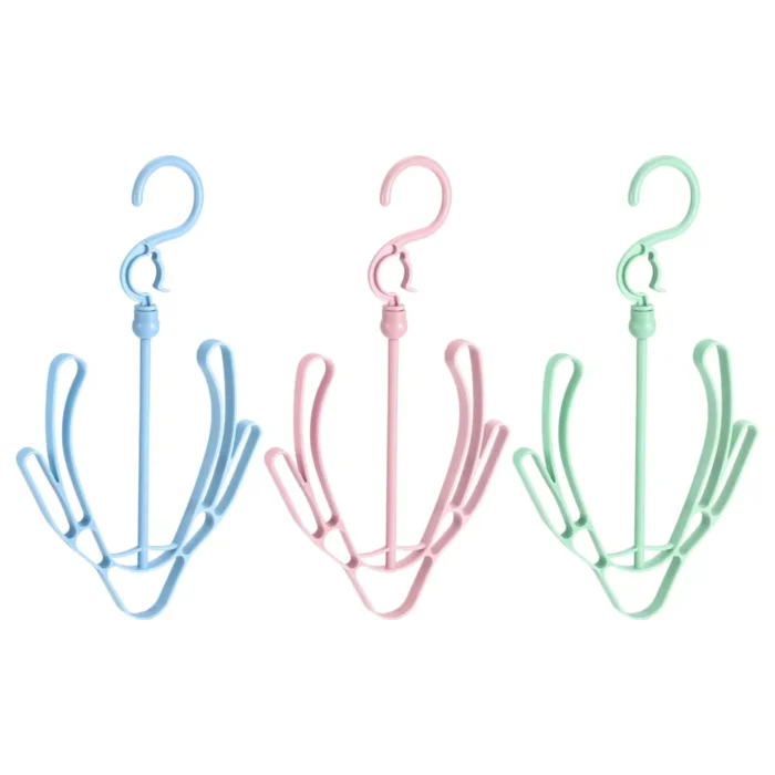 Shoe Drying Hanger 270mm x 150mm PP Shoe Hanging Rack Pack of 3 - Blue/ Green /Pink - Tradedubai.ae Wholesale B2B Market