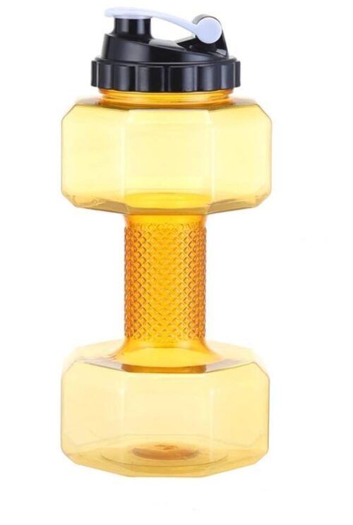 Weight Adjustable Dumbbells Water Bottle Dumbbells Fitness Exercise Equipment Easy to Carry - Yellow