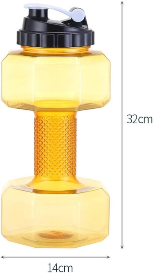Weight Adjustable Dumbbells Water Bottle Dumbbells Fitness Exercise Equipment Easy to Carry - Yellow