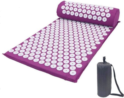 Wellness Therapy Acupressure Mat Set, Massage Mat, Prick Free Acupuncture Mat And Acupuncture Pillow For Relaxation And Pain Relief, Acupressure Cushion, Washable Cover And Travel Bag- (Purple) - Tradedubai.ae Wholesale B2B Market