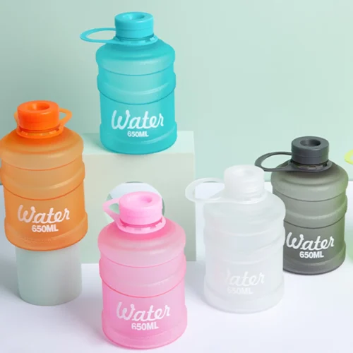Mini Mineral Water Bucket, BPA-Free, Reusable Leak-Proof Water Bottle, 650ml Large Capacity and Multiple Colors, Suitable for Sports, Hiking, Camping, Fitness, and Cars - Tradedubai.ae Wholesale B2B Market
