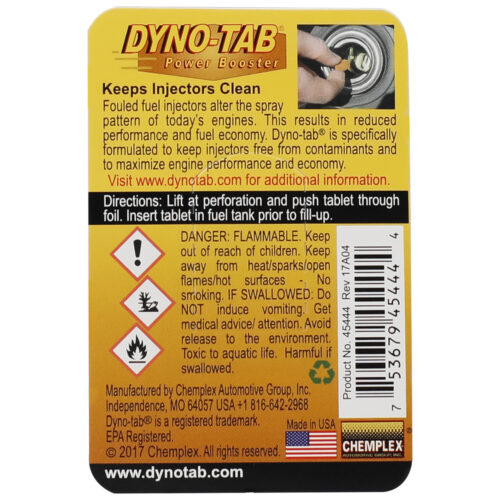 Dyno-tab® ONE Injector Cleaner 1-Tab Card – 45444 - Image 2