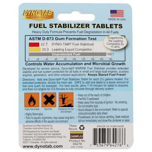 Dyno-tab® Marine Stabilizer 6-tab Card - 64276 - Image 2